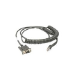 CABLE ZEBRA RS232: DB9 CONNECTOR 9ft 2.8M COILED POWER PIN 9, TxD