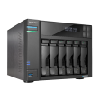 NAS ASUSTOR TOWER 6 BAY NAS QUAD-CORE 2.0GHZ DUAL 2.5GBE PORTS 8GB RAM DDR4
